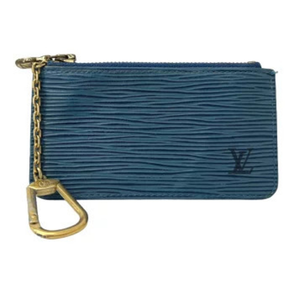 Louis Vuitton Pochette Epi coin case Wallet Key Blue